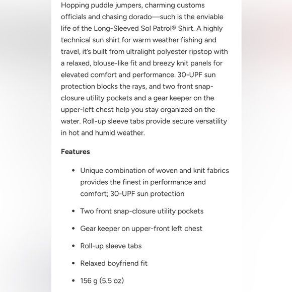 Patagonia Long Sleeve Sol Patrol Shirt - Picture 2 of 12